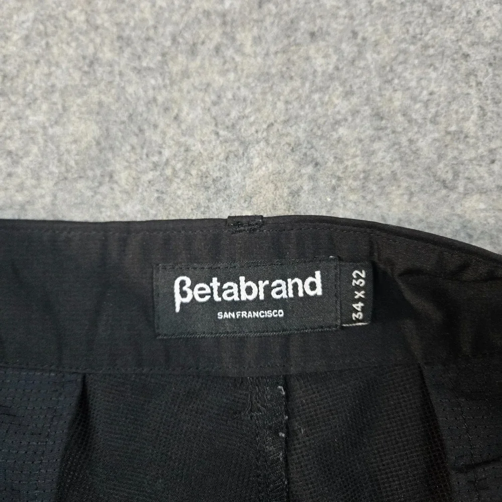 Betabrand‎ Golf Pants Mens 34x32 Black Performance Travel Office Casual Preppy